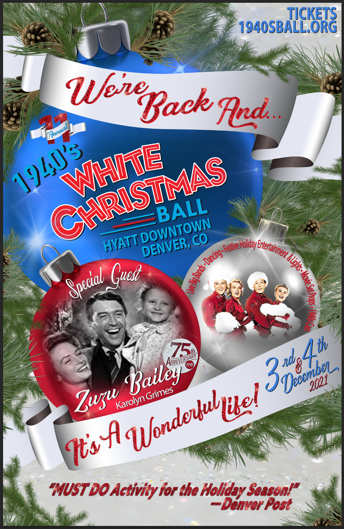 1940s White Christmas Poster
