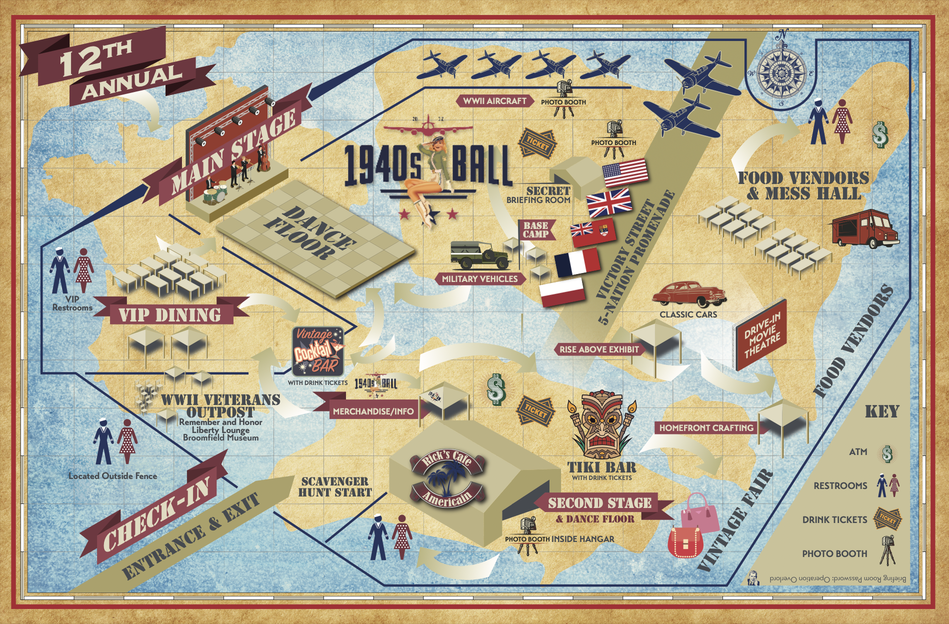 1940s Ball Map